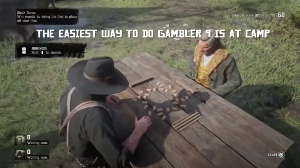 Play dominoes at camp
