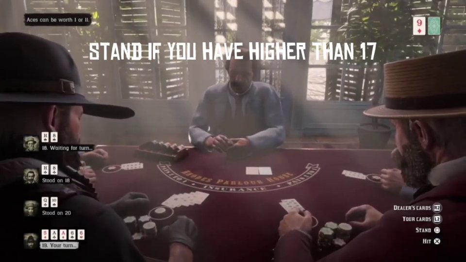 Stand above 17