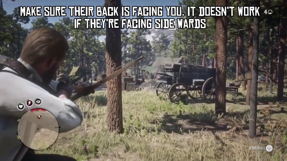 Shoot only when their back faces you