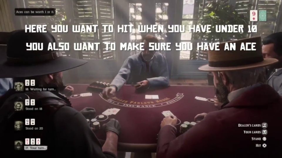 Gambler 8: Blackjack with 3+ hits