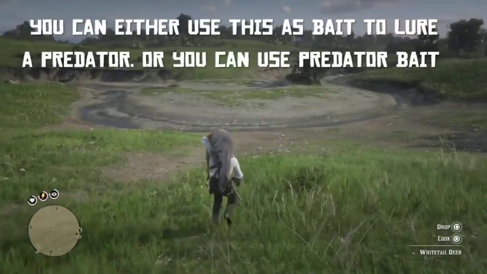 Use the body as bait for a predator