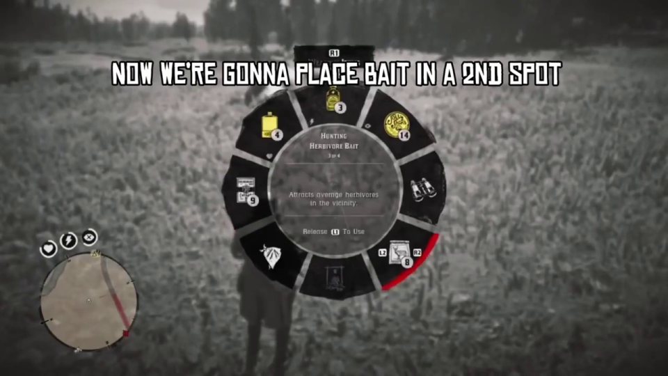 Second bait spot, go back and forth