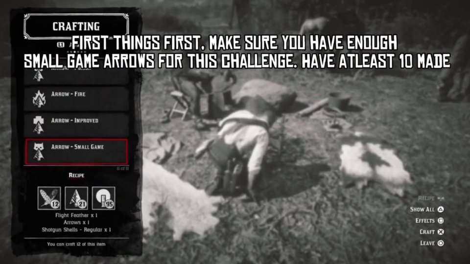 Survivalist 7: craft 10+ small game arrows
