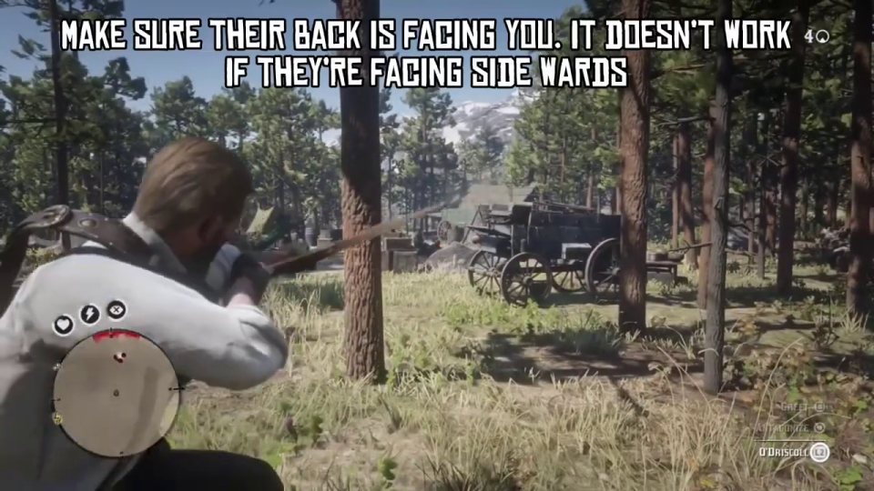 Shoot only when their back faces you